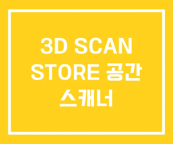 3D SCAN STORE 공간 스캐너