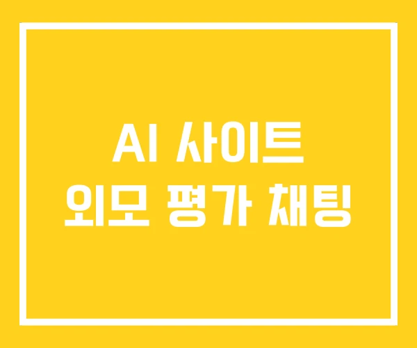 AI 사이트 외모 평가 채팅