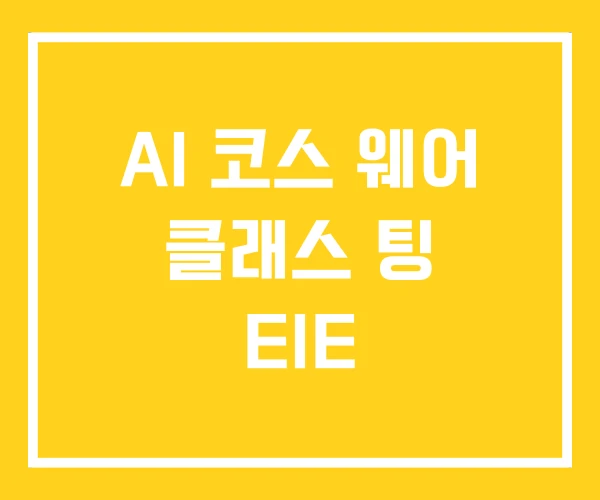 AI 코스 웨어 클래스 팅 EIE