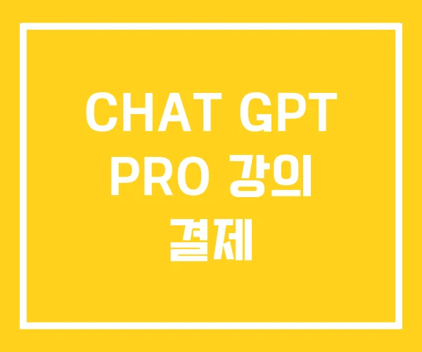 CHAT GPT PRO 강의 결제 CHAT GPT PRO 강의 결제