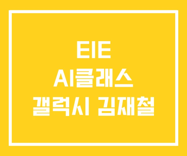 EIE AI클래스 갤럭시 김재철