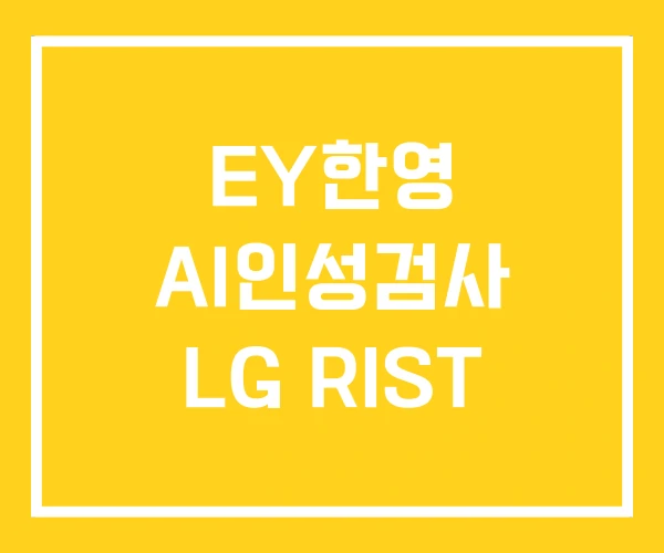 EY한영 AI인성검사 LG RIST