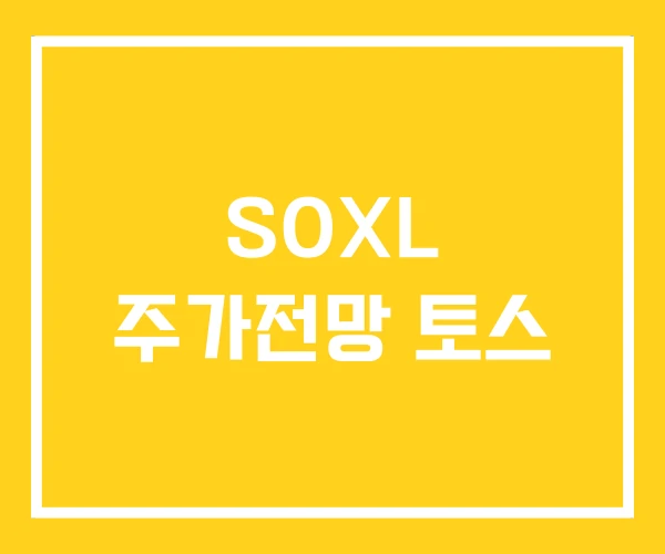 SOXL 주가전망 토스 SOXL 주가전망 토스
