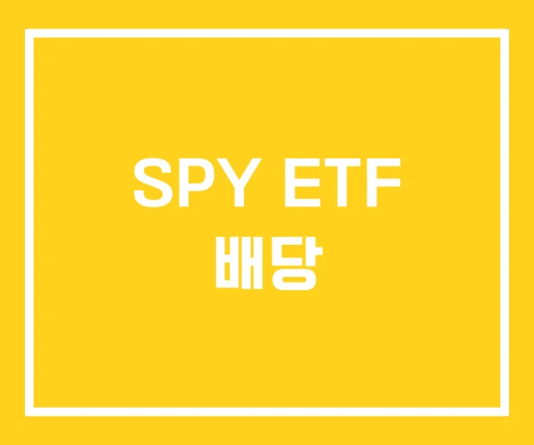 SPY ETF 배당 SPY ETF 배당