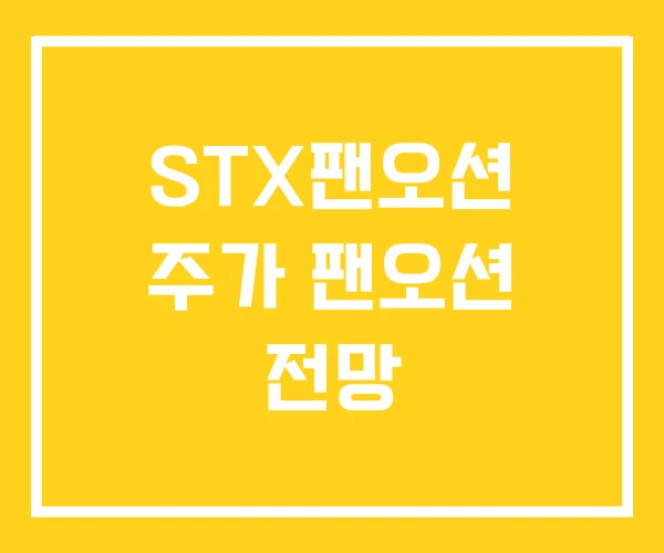 STX팬오션 주가 팬오션 전망
