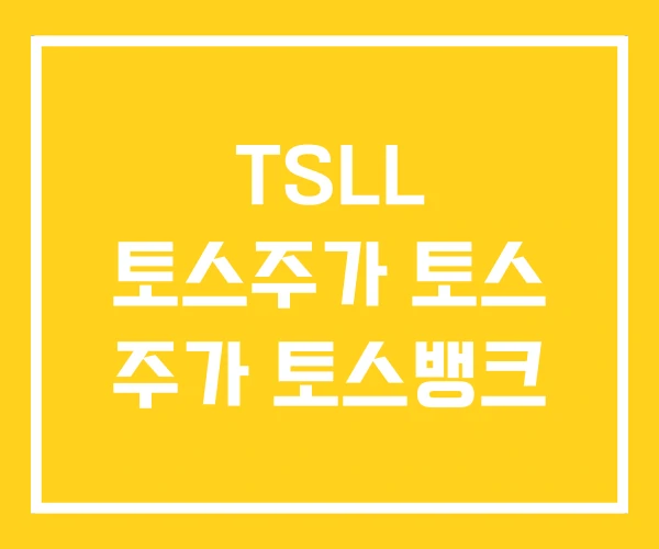 TSLL 토스주가 토스 주가 토스뱅크 TSLL 토스주가 토스 주가 토스뱅크