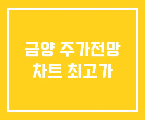 금양 주가전망 차트 최고가