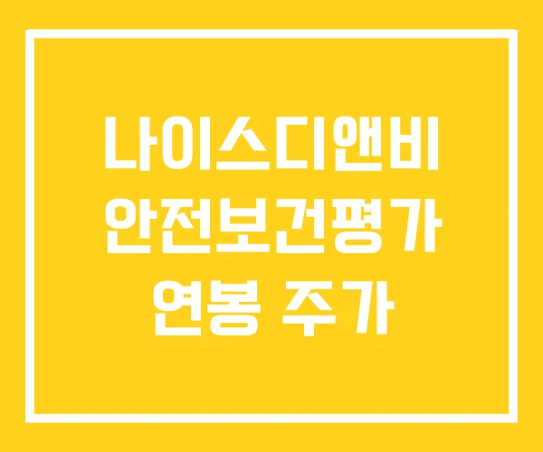 나이스디앤비 안전보건평가 연봉 주가 나이스디앤비 안전보건평가 연봉 주가