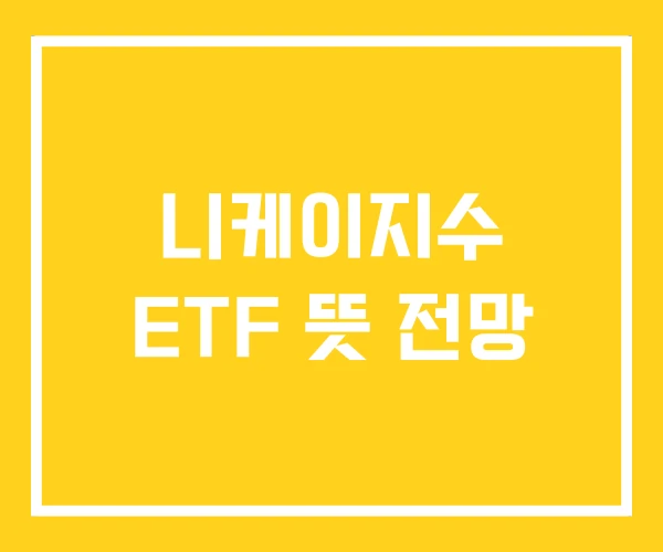 니케이지수 ETF 뜻 전망