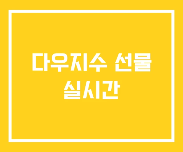 다우지수 선물 실시간
