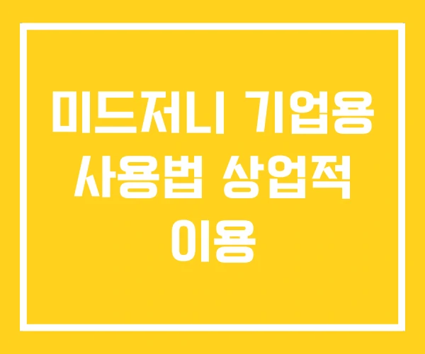 미드저니 기업용 사용법 상업적 이용 미드저니 기업용 사용법 상업적 이용