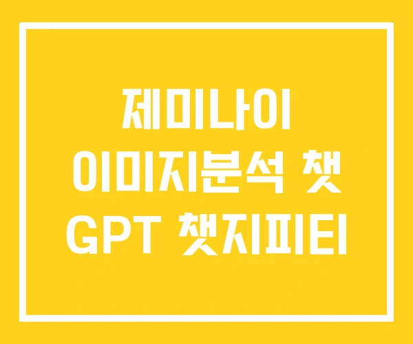 제미나이 이미지분석 챗 GPT 챗지피티 제미나이 이미지분석 챗 GPT 챗지피티