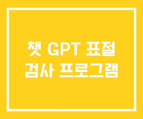 챗 GPT 표절 검사 프로그램